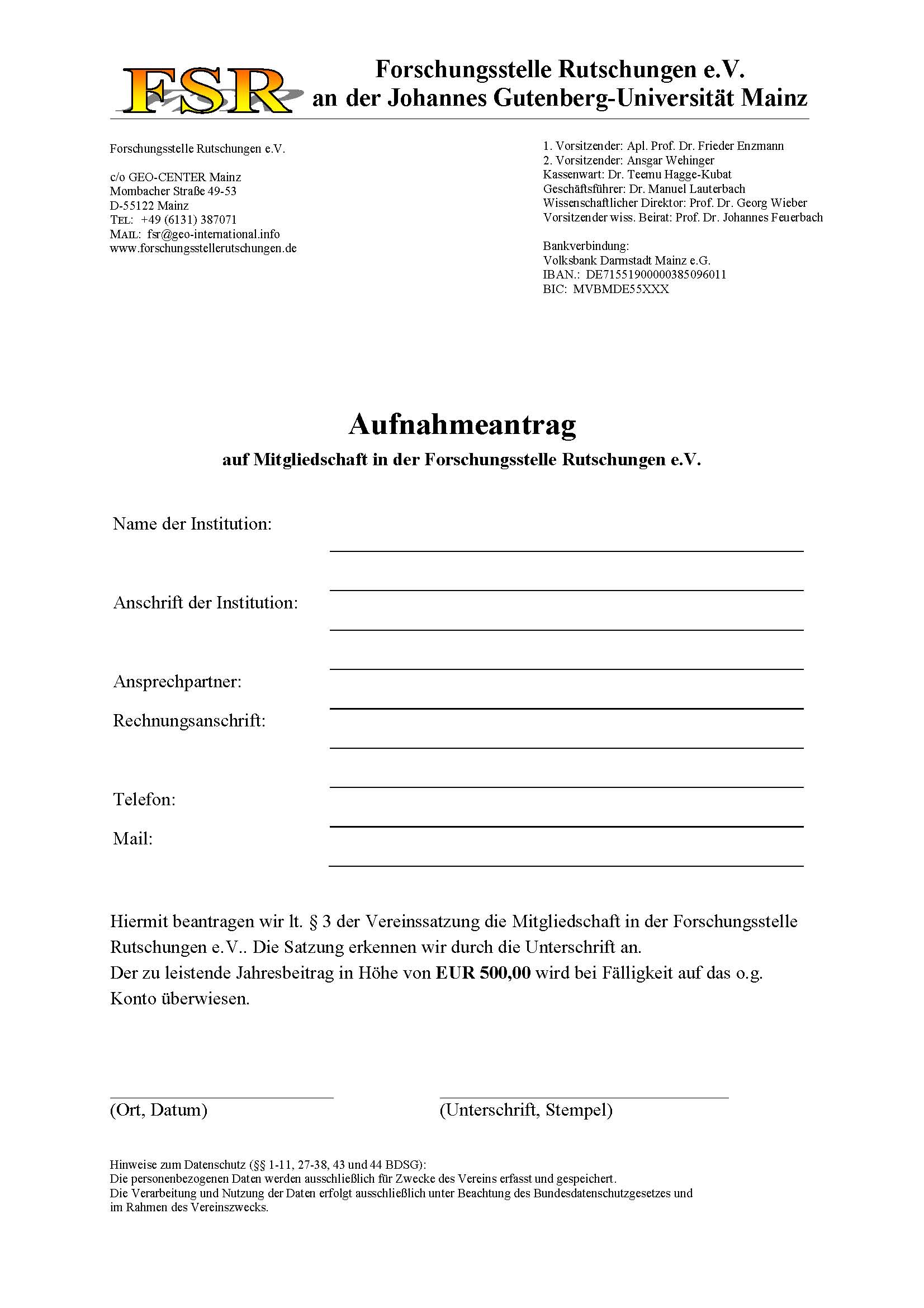 Mitgliedschaft juristische Person